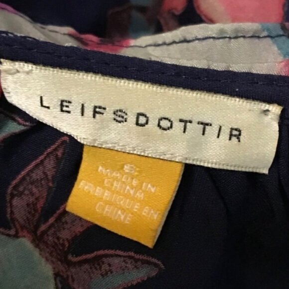 Leifsdottir Anthropologie Cotati Silk Dramatic Floral Print Sheer Blouse 6 Top - Picture 5 of 6